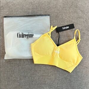 NWT Civil Regime Pastel Yellow Kelly Seamless Bra
